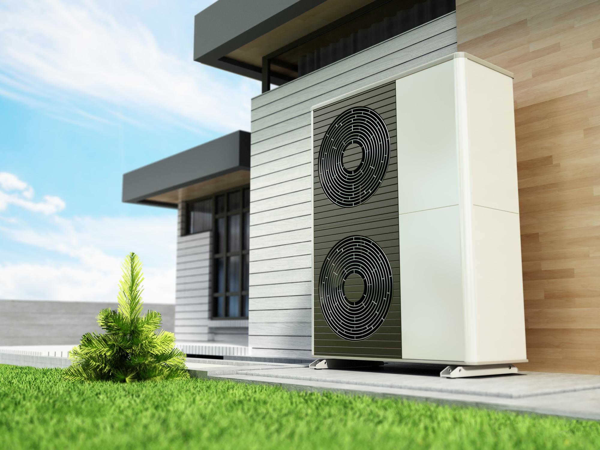 heat pump outside house