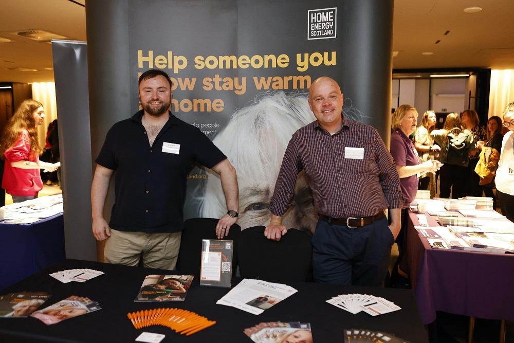 Partnerships team Sam and Mark at an event